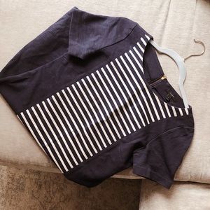 JCREW midi dress thick cotton stripe